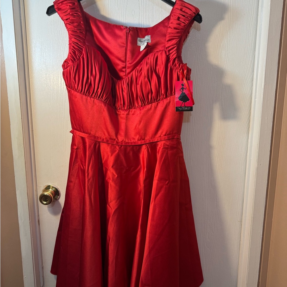 Unique Vintage Red Formal Dress